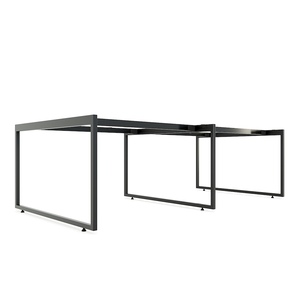 Mesa de Trabajo Industrial para 4 Personas con Estructura de Acero Resistente, Sistema Slean HCSL016, 240x120cm - Product Image 6