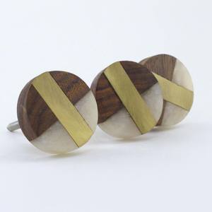 Bouton de poignée en bois et résine matériel d'armoire boutons de poignée de meubles en bois tiroirs taille personnalisée meilleur bouton pas cher prix lametierartz - Product Image 5