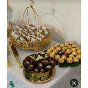 Bandejas de Metal Ecológicas, Libres de BPA, Duraderas, para Chocolate, Diseño Moderno y Lujoso, Hechas a Mano, para Servir Postres con Estilo en Fiestas - Product Image 6