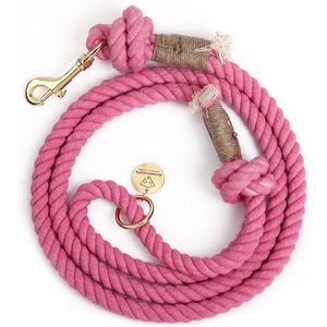 Handcrafted Pink Braided PU Rope <b>Dog</b> <b>Leash</b> – Medium <b>Dogs</b> Cute Solid Pattern Pet Walking & Training <b>Leash</b> - Product Image 1