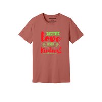 Thèmes de gentillesse imprimer 100% t-shirt en tissu de coton 160-180 à lourd GSM 12 couleurs disponibles Personnalisé votre propre conception et placement
