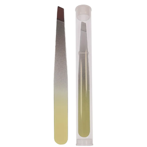 Pinzas de extensión de cejas de pestañas de acero inoxidable mejor profesional de alta calidad con su propio logotipo - Product Image 1