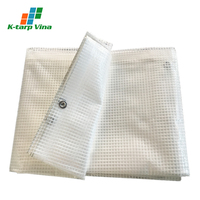 Clair transparent Leno 60GSM Ukraine marché meilleur vendeur Pe bâche feuille de toiture bas prix microperforé