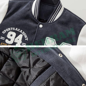 Men's Lightweight Canvas Varsity <b>Jacket</b> College Letterman Baseball Bomber Hood Fashionable Casual Style <b>Patch</b> Manufacturer - Product Image 5