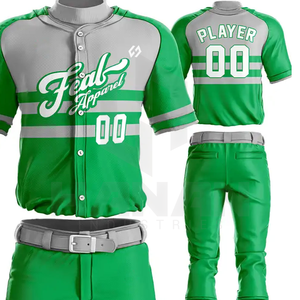 Camisetas y pantalones de uniforme de béisbol ajustados para hombres de gran oferta con servicio OEM de características transpirables para la impresión del logotipo del equipo - Product Image 1