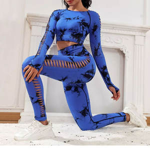 Venta directa de fábrica, conjunto de Yoga para mujer, ropa deportiva para entrenamiento, conjunto de Yoga para mujer, conjunto de Yoga de cintura alta para mujer - Product Image 2