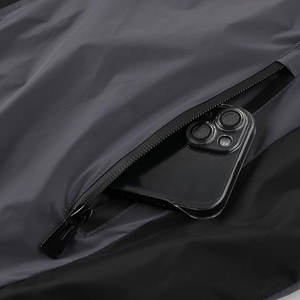 Veste Softshell en Polyester Denim Vintage pour Hommes Personnalisée par OEM pour les Sports d'Automne et d'Hiver Technique Fermeture Éclair Lavée Logo Avant - Product Image 5