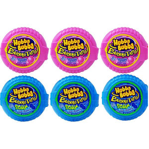 Offre en gros Hubba Bubbaa Gum Awesome Original Bubble Gum Tape 24 rouleaux par paquet disponible en saveurs fruitées et menthe, emballage en vrac - Product Image 3