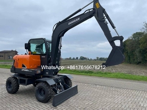 Excavadora de Ruedas DOOSAN Dx60 de 6 Toneladas de Alta Calidad, Precio Económico, Usada, con Motor Yanmar, Alta Potencia de Excavación - Product Image 4