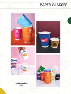 White Colors Eco-Friendly 150ml <b>Double</b> <b>Wall</b> <b>Glass</b> Coffee Cup Leak-Proof 240+280ml Disposable Drinkware Biodegradable - Product Image 3