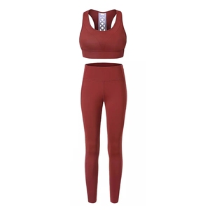 Ensemble de yoga pour femmes, 2 pièces, soutien-gorge de sport et leggings, imprimé camouflage, tenue de sport sans manches, tenue de fitness - Product Image 5