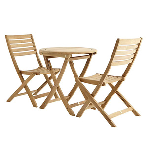 Moderno Juego de Comedor Plegable de Teca para Jardín, Patio y Piscina - Product Image 1