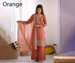 Traje Sharara de Georgette de Primera Calidad PinkCityBlocks con Diseños Indios Gharara para Mujeres Adultas, Sin Arrugas, para Diwali, Invierno, Venta al Por Mayor - Product Image 1