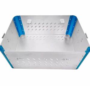 Boîte vide en acier inoxydable de qualité chirurgicale avec plateau pour instruments vétérinaires généraux, organisateur de stockage chirurgical manuel - Product Image 1