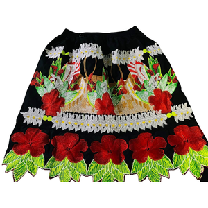 Fabriqué en usine élastique couleur unie femmes meilleur matériel jupe longue été imprimé fleuri Maxi jupes Hippies femmes broderie - Product Image 4