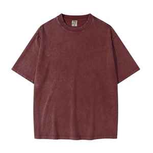 Camiseta Holgada de Manga Corta para Hombre, Estilo Retro, Lavado Desgastado, Colección de Verano - Product Image 5