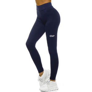 Women's High Waist Yoga <b>Leggings</b> Custom Made Workout Pants Elastic Waist Closure Solid Pattern Adjustable Sizes Bulk Quantity - Product Image 2