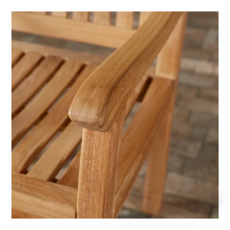 Sustainable Plantation Teak A - Smooth Sanding - double wicker