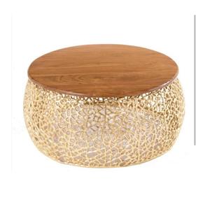 <b>Round</b> Gold Plated Aluminium Coffee Center <b>Side</b> <b>Table</b> Furniture Modern Style New Unique Metal Coffee <b>Table</b> Wholesale Exporter - Product Image 6