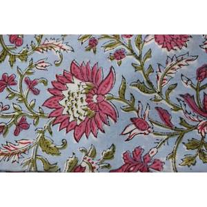 Mantel Rectangular de Algodón y Lino 100% con Estampado Floral Hecho a Mano en India, Multicolor, 60*90 Pulgadas, para Uso Doméstico y Hotelero - Product Image 5