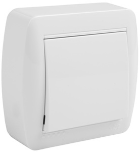 Pulsante a superficie serie Wall bianco 10A 250V (Solera MUR05U) - Product Image 1