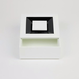White and Black Monochrome Decorative Box Handmade Modern Organizer, Minimalist Storage Box for Luxury Home or Gift - Product Image 3
