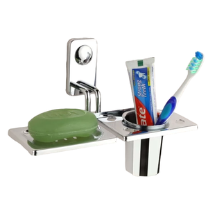 Meilleure qualité porte-brosse à dents en acier inoxydable porte-pâte à dents cuivre plaqué accessoires de salle de bain conception Simple - Product Image 4