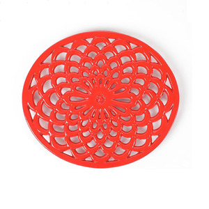 Metal Hot Pot Stand Iron Hot Pot Holder Cast Iron <b>Trivet</b> Hot Plate Holder with Vine Pattern Vintage <b>Kitchen</b> - Product Image 3