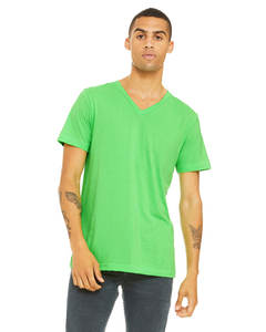 Bella + Canvas Unisex CVC Jersey con cuello en V camiseta amarilla neón diseño clásico con cuello en V transpirable Casual ligero cuello en V camiseta - Product Image 5