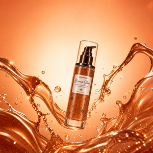 Olio Corpo Illuminante OEM Caramel Magic Shimmer al Pistacchio e Vaniglia, Abbronzante Schiarente per Tutti i Tipi di Pelle, 100ml, Vendita all'Ingrosso, Etichetta Privata - Product Image 3