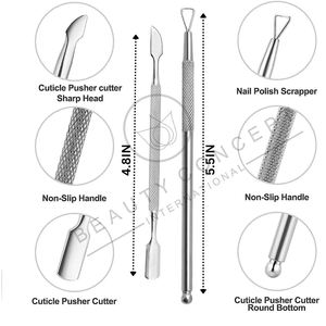 OEM Personnalisé Nouveauté 2026 Poussoir à cuticules écologique durable double face avec boucle de coupe - Product Image 5