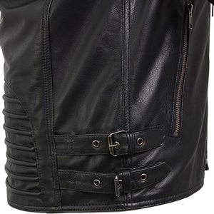 Chaqueta de cuero cortavientos con logotipo totalmente personalizado para hombre Chaquetas de cuero de moda de invierno para hombre a un precio razonable - Product Image 4