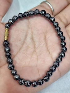 Cuentas sueltas personalizables de moissanita negra facetada de grado AAA de 8mm, joyería de Hip Hop de 6mm con Material de piedra - Product Image 6