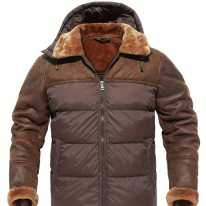 Chaqueta bomber de cuero personalizada directa de fábrica para hombre, transpirable e impermeable, estilo Hip Hop para invierno, precio al por mayor - Product Image 1