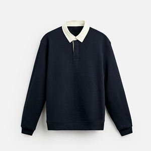 Customized Winter <b>Mens</b> Hoodie Pullover Button Collar Stylish Comfortable Casual Fashion Soft Cotton Blend Durable Streetwear - Product Image 4