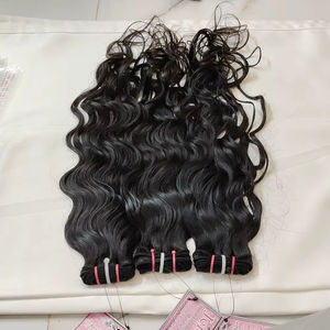 100% Extensions de cheveux vierges indiens bruts ondulés bouclés Temple cuticule alignée faisceaux de cheveux humains de haute qualité - Product Image 1