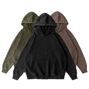 Sweat à capuche unisexe surdimensionné en molleton de coton épais de haute qualité OEM avec poche unie, personnalisable avec logo, style streetwear pour homme - Product Image 1