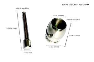Mortier et pilon en métal d'aspect vintage avec un savoir-faire classique, mortier et pilon en métal massif et lourd pour le traitement manuel des aliments - Product Image 4
