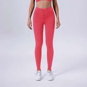 2024 Sport entraînement taille haute athlétique Fitness femmes sans couture Yoga Shorts ensemble OEM bout à bout - Product Image 2