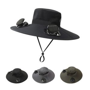 Sombrero de Ala Ancha con Ventilador Solar para Protección Solar al Aire Libre, Pesca y Senderismo, Regalo Ideal para el Día del Padre - Product Image 4