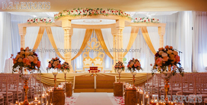 Cérémonie indienne fidjienne régence mariage Mandap prochain Bollywood thème événement de mariage Mandap charmant ivoire Mandap pour mariage - Product Image 3