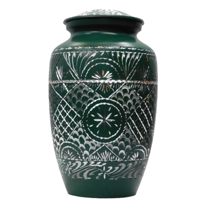 Urnes funéraires en aluminium pour adultes de haute qualité avec autocollant bleu ciel Urnes funéraires en métal de style moderne pour cendres humaines - Product Image 4