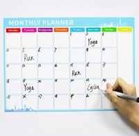 Autocollant de calendrier magnétique Planificateur hebdomadaire Bloc-notes pour réfrigérateur Décoration de réfrigérateur avec design personnalisé