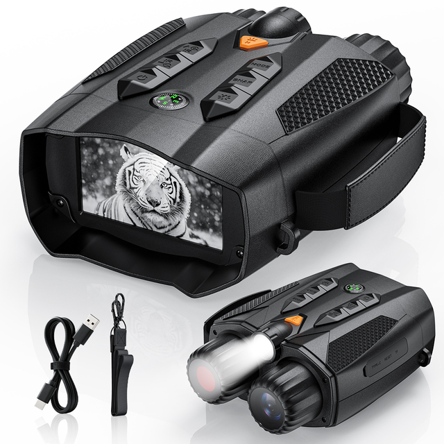 326 Digital 4K Full HDCool Tech Night Vision Goggles for Adults Binoculars with Camera Infrared Goggles for Camping/Boating