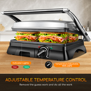 Aigostar 2000W tostapane elettrico a Sandwich 180 a Grill grande a Grill regolabile con controllo della temperatura in acciaio inossidabile - Product Image 4