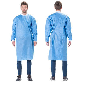 High Quality Disposable Non Woven Waterproof Level Vapor-Protective One-Piece Doctor Gown Elastic Cuffs Waist Tie <b>Full</b> <b>Body</b> - Product Image 1