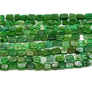 Perles semi-précieuses en forme de rectangle, pierre naturelle, aventurine verte, brin de perles de pierres précieuses pour la fabrication de bijoux, grossiste - Product Image 6