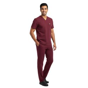Ensemble de blouses médicales pour hommes de qualité supérieure, haut à manches courtes respirant, pantalon à taille élastique, vêtements de travail pour hôpital, fabrication OEM ODM - Product Image 1