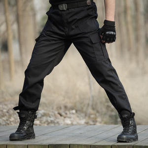 Custom Unisex Mid Waist Casual Button Fly Straight Cargo <b>Trouser</b> Pants 100% Cotton Fabric - Product Image 3