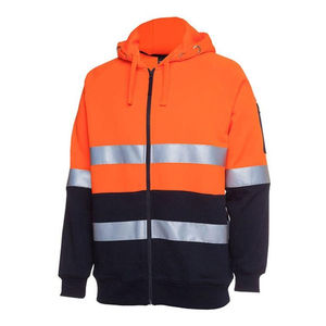 Wholesale High Visibility Super Quality logo Custom <b>Work</b> Hoodie Full Zip-up Hi Vis Reflective Safety <b>Hoodies</b> <b>for</b> <b>Men</b> - Product Image 1
